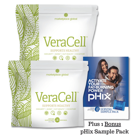 US - 2 Bags of VeraCell + 1 Bonus pHix Sample Pack Enrollment Kit